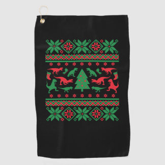 Toalla De Golf Tirannosaurus Rex Navidades feos Sweater - Trex Ug