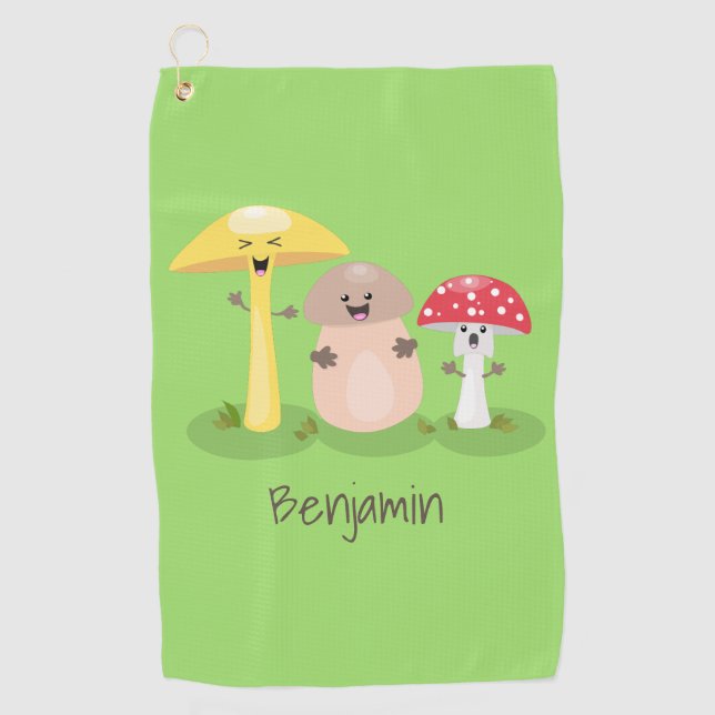 Toalla De Golf Toadstool de hongos de hongo de kawaii (Anverso)