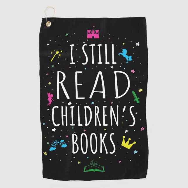 Toalla De Golf Todavía leo libros para niños (Anverso)