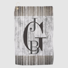 Toalla De Golf Tonos de mármol gris y patrón de rayas