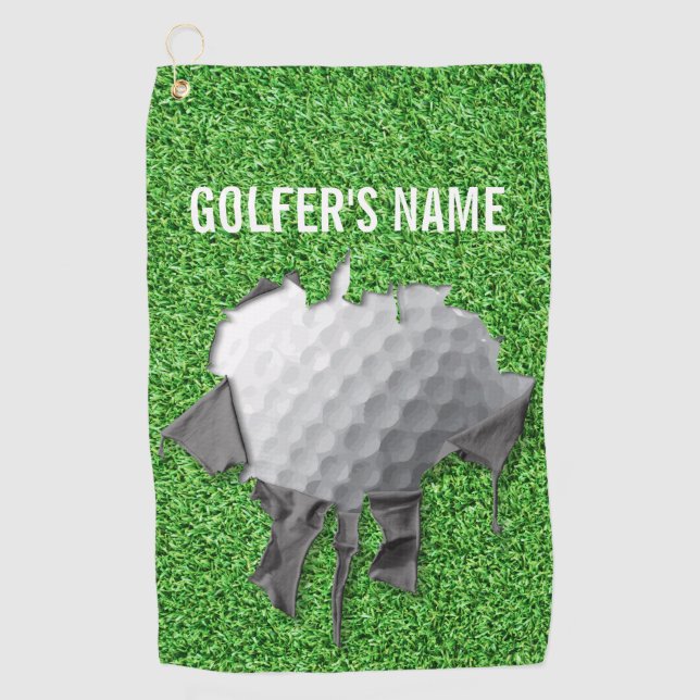 Toalla De Golf Torn Golf Ball (Personalizable) (Anverso)