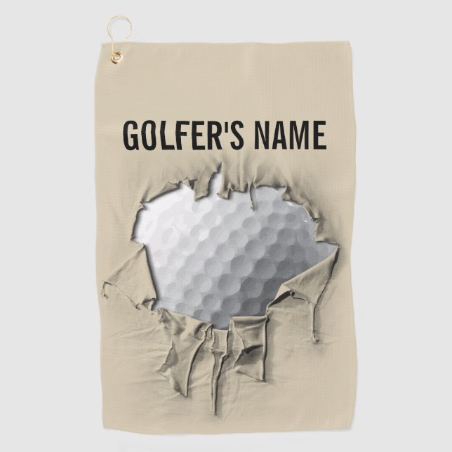 Toalla De Golf Torn Golf Ball (Personalizable) (Anverso)