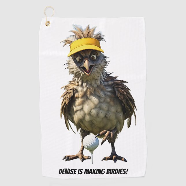 Toalla De Golf Tortuga de golf personalizada para la elaboración  (Anverso)