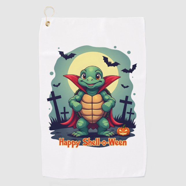 Toalla De Golf Tortuga Shell-o-Ween (Anverso)