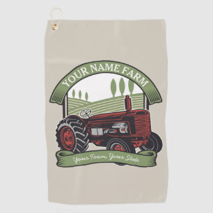 Toalla De Golf Tractor Personalizado Antiguo País Granjero 