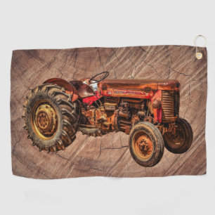 Toalla De Golf Tractor rojo antiguo