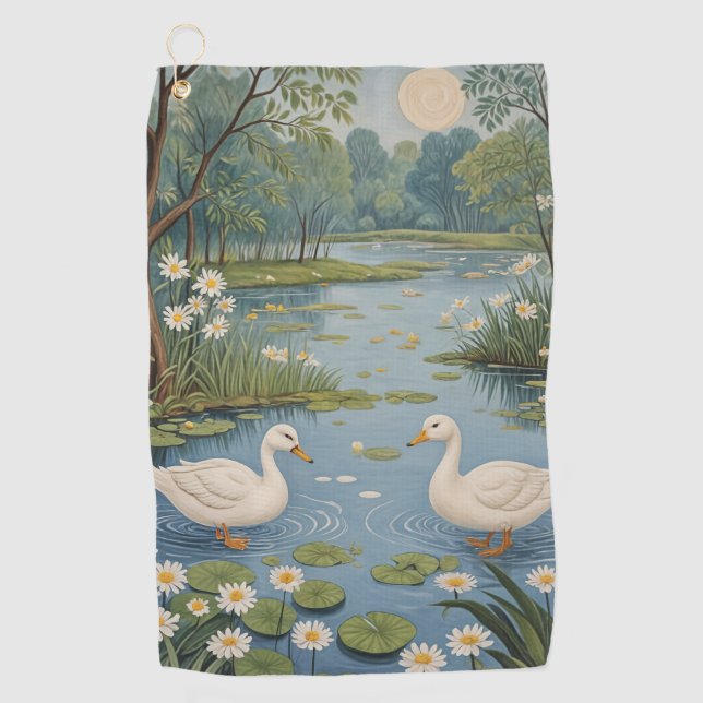 Toalla De Golf Tranquilidad en el pontón (Anverso)