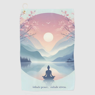 Toalla De Golf Tranquilizador arte de meditación natural