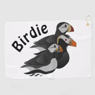 Toalla De Golf Tres Puffins Amigables Nadando