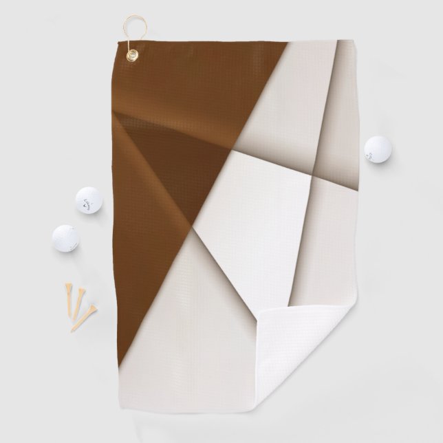 Toalla De Golf Triángulo beige inclinado con sombra, estilo liso (In situ)