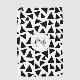 Toalla De Golf Triángulos negros personalizados