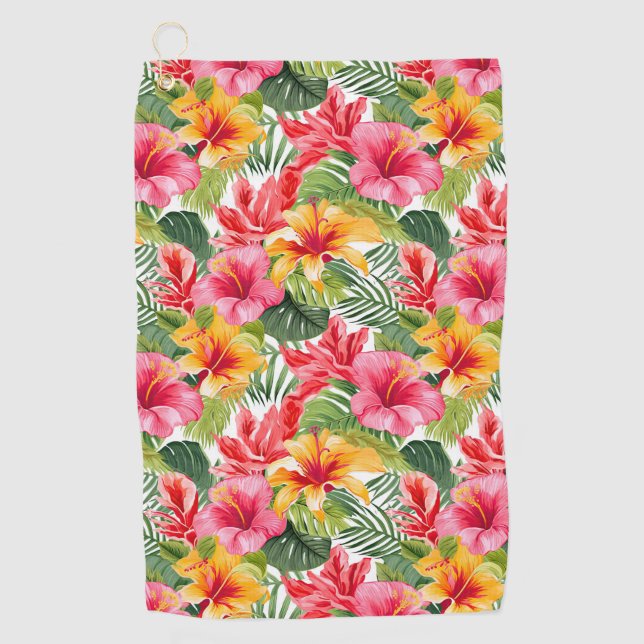Toalla de Golf Tropical Floral (Anverso)