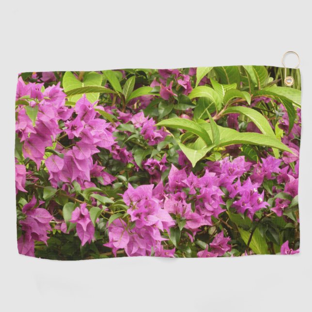 Toalla De Golf Tropical Purple Bougainvillea Floral (Horizontal)