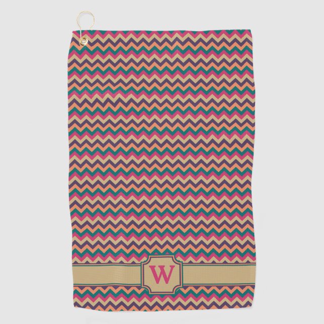 Toalla de golf Tropical Zigzag (Anverso)
