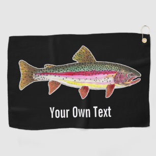 Toalla De Golf Trucha arco iris de una especie pesca de marihuana
