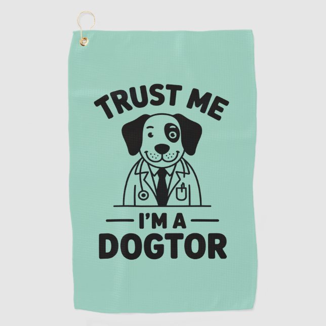 Toalla De Golf Trust Me I’m a Dogtor (Anverso)