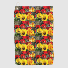 Toalla De Golf Tulipanes amarillos y rojos