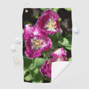 Toalla De Golf Tulipanes morados en el jardín