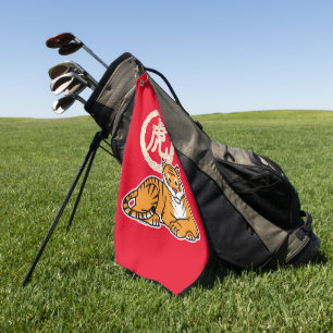 Toalla De Golf Tumulto lunar chino: Tiger zodiac afortunado