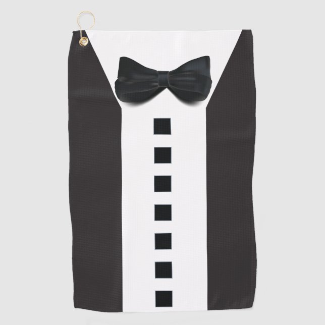 Toalla De Golf Tuxedo gracioso 🎩 Elegancia Minimalista dulce (Anverso)