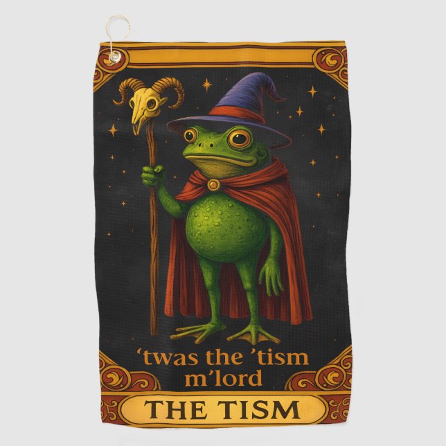 Toalla De Golf T'was The 'Tism M'Lord Frog Meme Autism Awareness (Anverso)