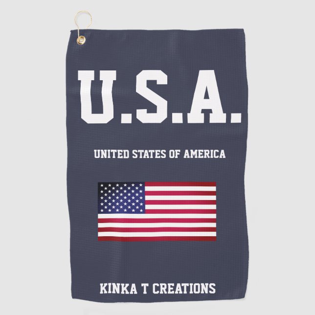 Toalla De Golf U.S.A. Kinka T Creations (Anverso)