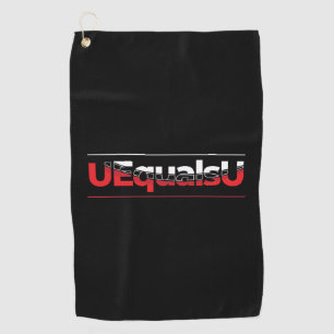 Toalla De Golf UEqualsU Arte de tipografía indetectable de VIH