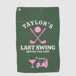 Toalla De Golf Último swing antes de la sortija Golf Despedida de