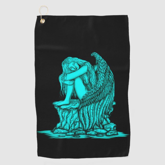 Toalla De Golf Un ángel dormido en la piedra (Anverso)