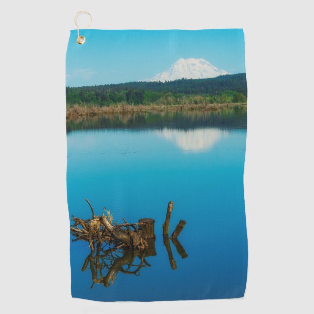 Toalla De Golf Un compañero de montaña sobre un borde (Anverso)