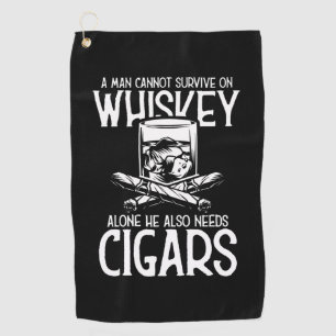 Toalla De Golf Un Hombre Que Ama Whiskey Y Cigar