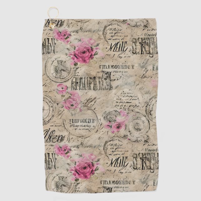 Toalla De Golf Una serie de diseño de la época de la efiemera fra (Anverso)