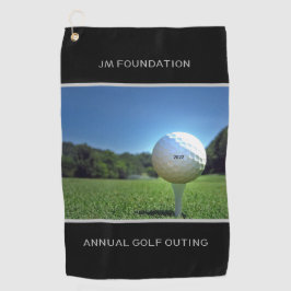 Toalla De Golf Unidad de golf de texto Personalizado negra