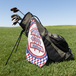 Toalla De Golf USA 250 personalizado - Letrero retro patriótico