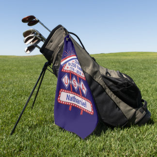 Toalla De Golf USA 250 personalizado - Marquee Retro Patriótico