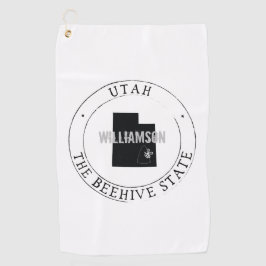 Toalla de golf Utah personalizada por el estado
