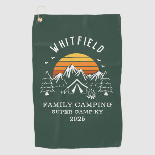 Toalla De Golf Vacaciones Familiares Personalizadas de Camping
