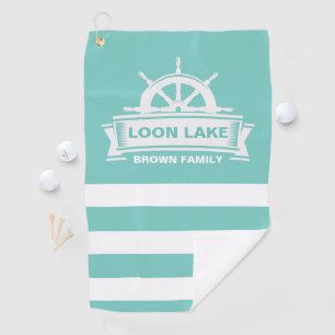 Toalla De Golf Vacaciones por el nombre de familia de Lake House