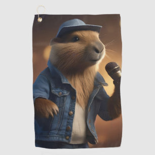 Toalla De Golf "Vaquero de Capybara: Serenading the Wild West"