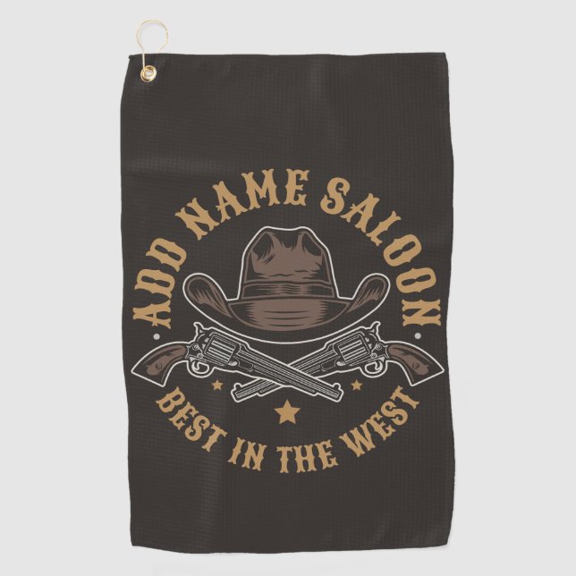 Toalla De Golf Vaqueros antiguos disparan AÑADIR NOMBRE ANTIGUO S (Anverso)