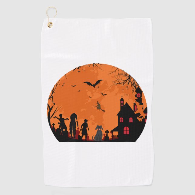 Toalla De Golf vector de halloween (Anverso)