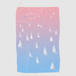 Toalla De Golf veleros de Carreras en mar abierto