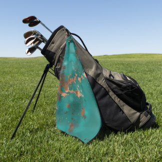 Toalla De Golf Verde azulado y bronce