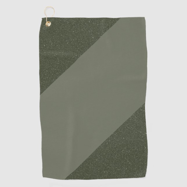Toalla de golf verde Moss moderna - Diseño persona (Anverso)