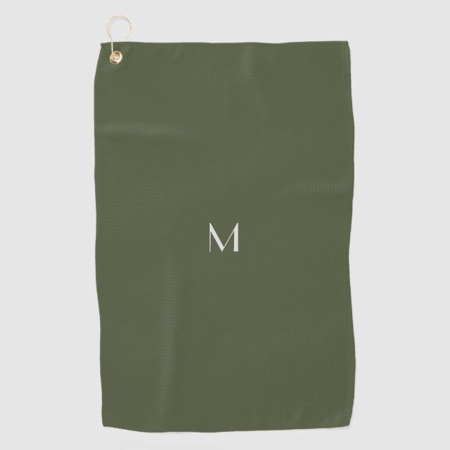Toalla De Golf verde oscuro - añadir monograma (Anverso)