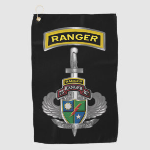 Toalla De Golf Veterano del 75º Regimiento Ranger en Afganistán