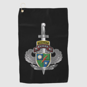 Toalla De Golf Veterano del 75º Regimiento Ranger en Afganistán