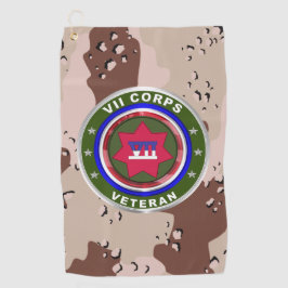Toalla De Golf Veterano del VII CORPS Desert Storm