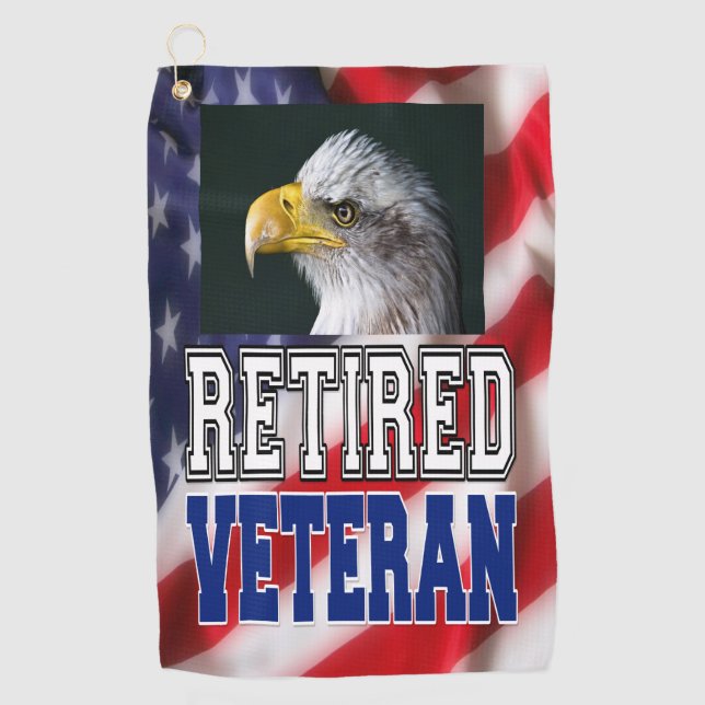 Toalla De Golf Veterano retirado (Anverso)