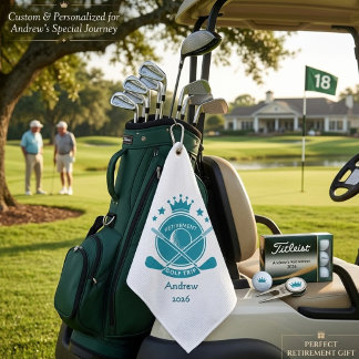 Toalla De Golf Viaje de golf personalizado para jubilación